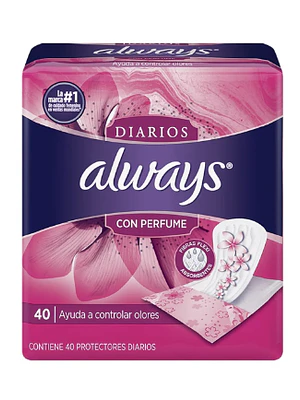 Always protector diario con perfume 40 unidades.