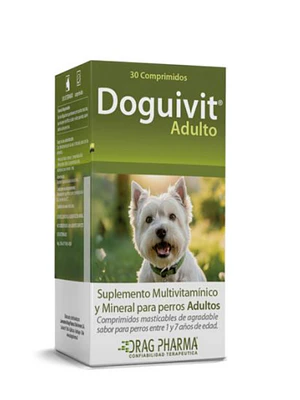 Doguivit Adulto Multivitamínico 30 Comprimidos. Uso veterinario