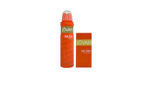Jóvan Musk femenina Colonia 15 ml, desodorante 150 ml.