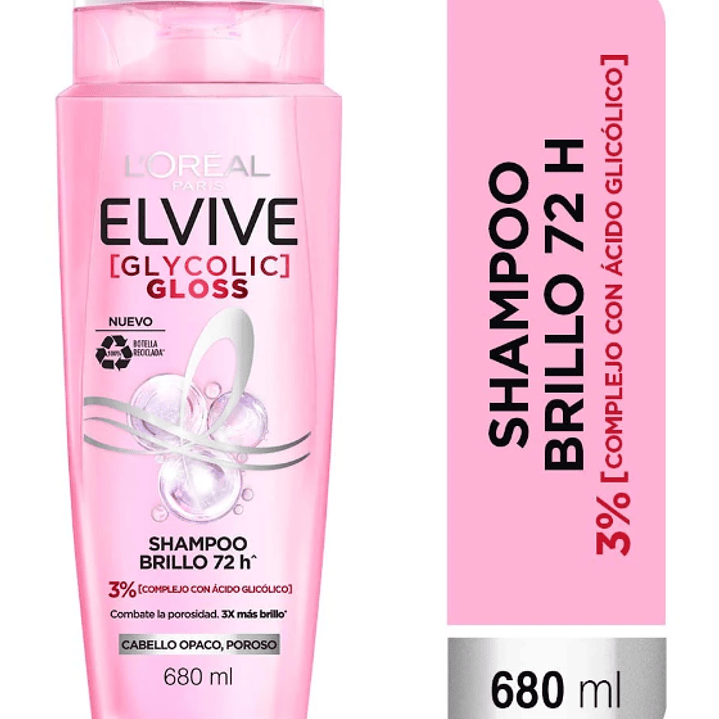 Elvive Shampoo Glycolic Gloss 680 ml. L'oréal 1
