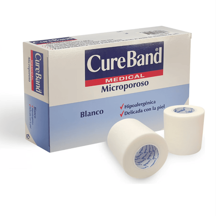 CureBand Tela microporosa blanca 2 cm Caja de 6 unidades. 1