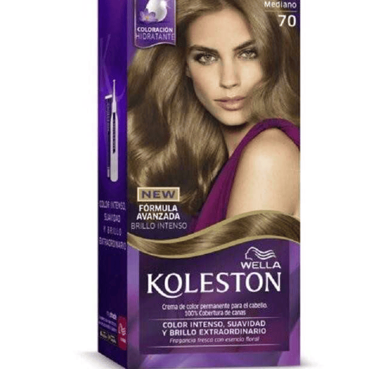 Tinte para el cabello Koleston New 7.0 Rubio mediano. 1