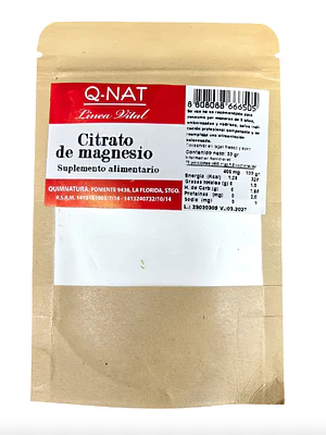 Citrato de Magnesio Polvo 100 g. Quimnatura