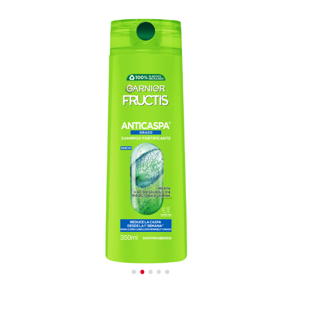 Garnier Fructis Shampoo anticaspa graso 350 ml. 1