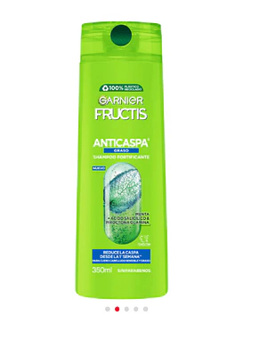 Garnier Fructis Shampoo anticaspa graso 350 ml.