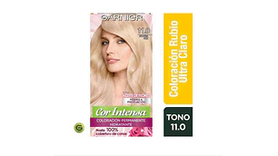 Tintura de cabello Cor Intensa Garnier 11.0 Rubio ultra claro.