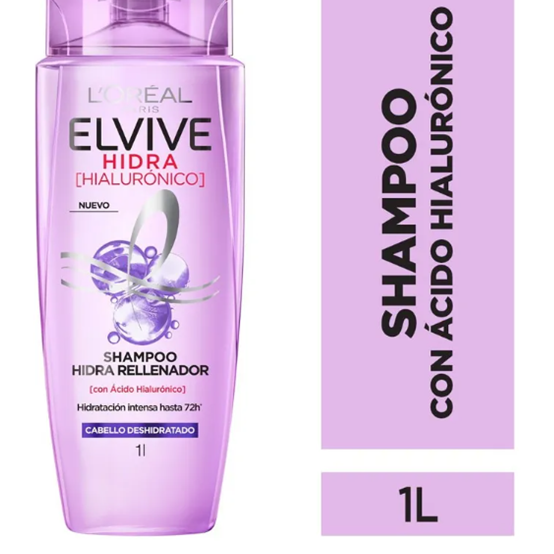 Elvive Shampoo Hidra hialurónico 1 litro. L'oréal 1