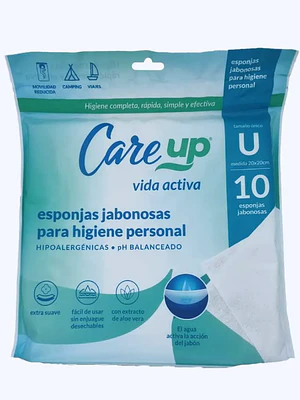 Care Up esponja jabonosa 10 unidades.