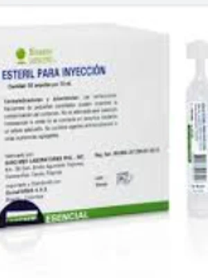 Agua esteril para inyectables 100 Botellitas plásticas 10 ml. Biosano 