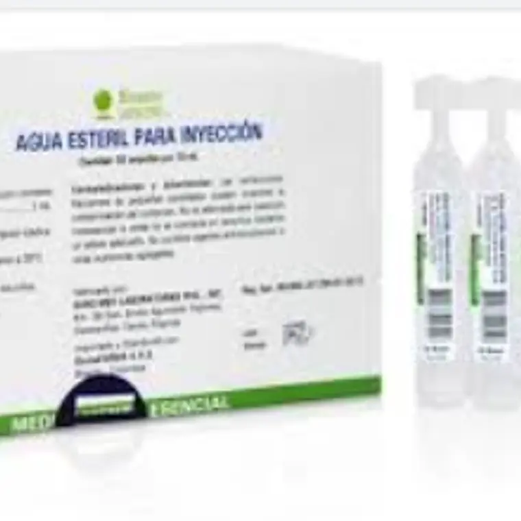 Agua esteril para inyectables 100 Botellitas 10 ml. Biosano  1