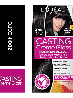 Coloración para el cabello Casting creme Gloss Negro 200. L'oréal