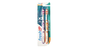 Cepillo de dientes Fresh Up adulto action medio 2 Unidades.