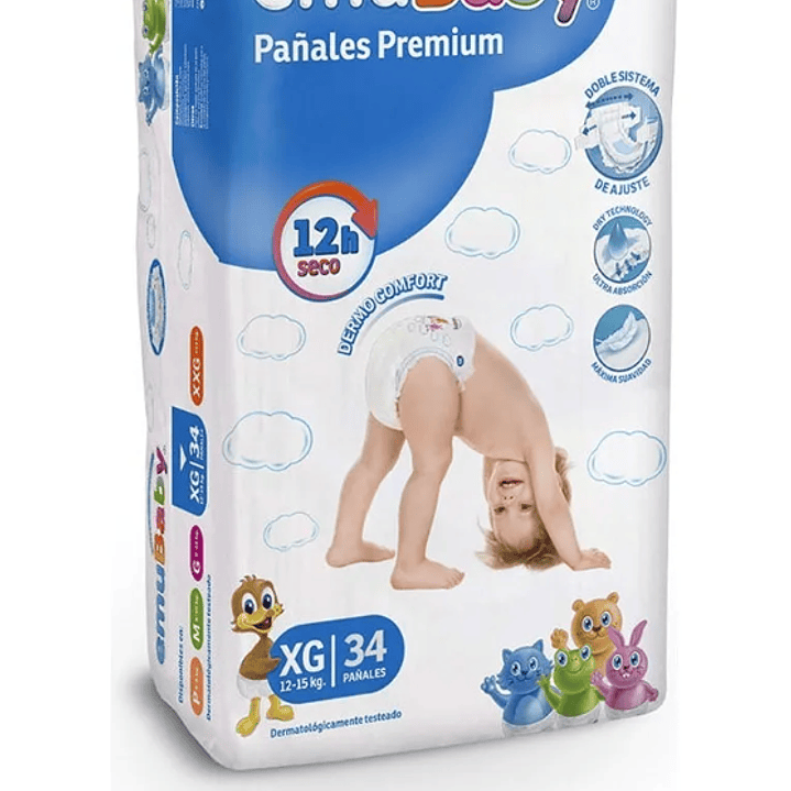 Emubaby Pañal premium XG 34 Unidades. 1