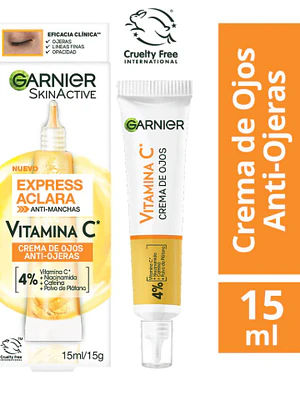 Garnier Skin active Express aclara Crema de ojos anti-ojeras Vitamina c 15 ml.
