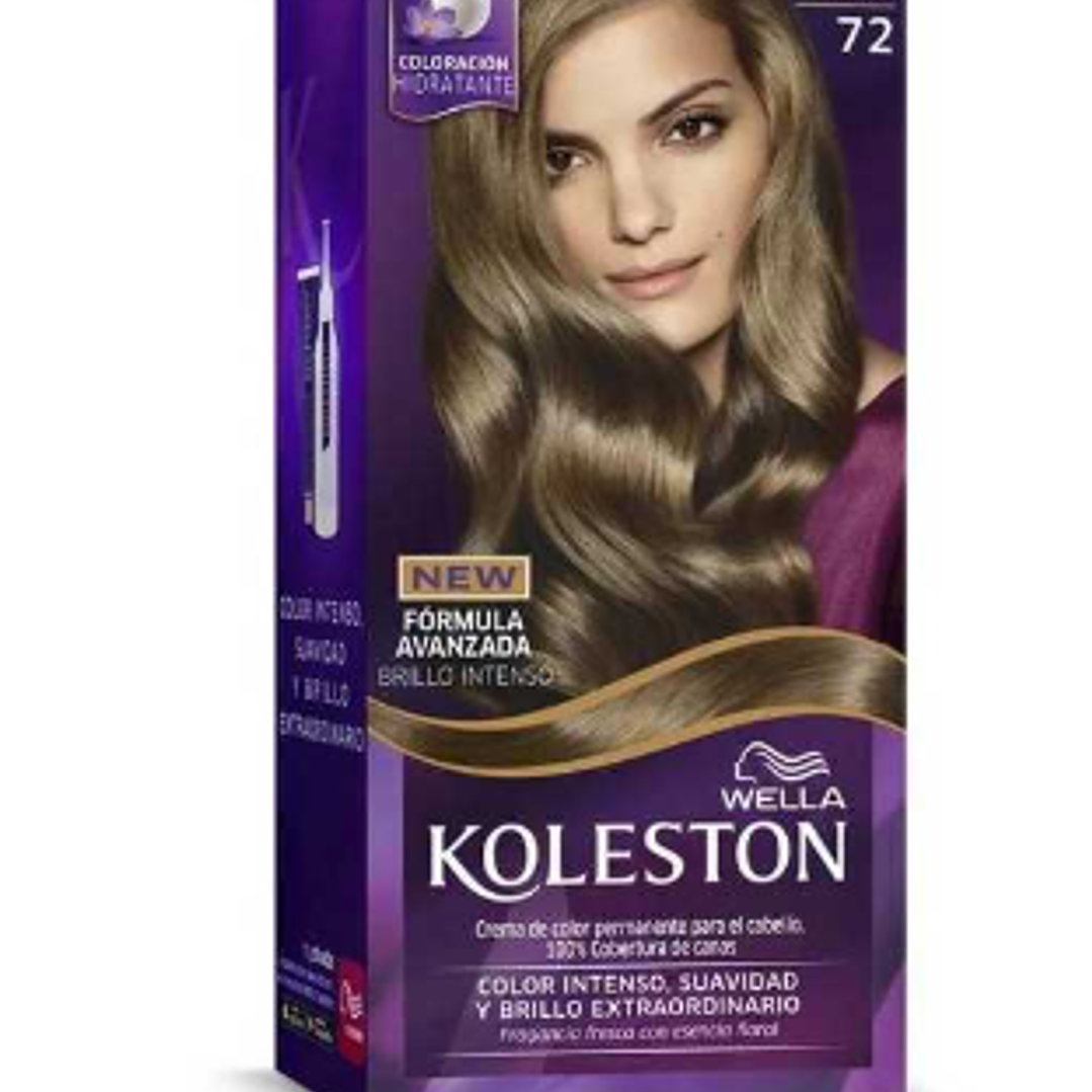 Tinte para el cabello Koleston New  72 Rubio Mate Mediano + activador. 1