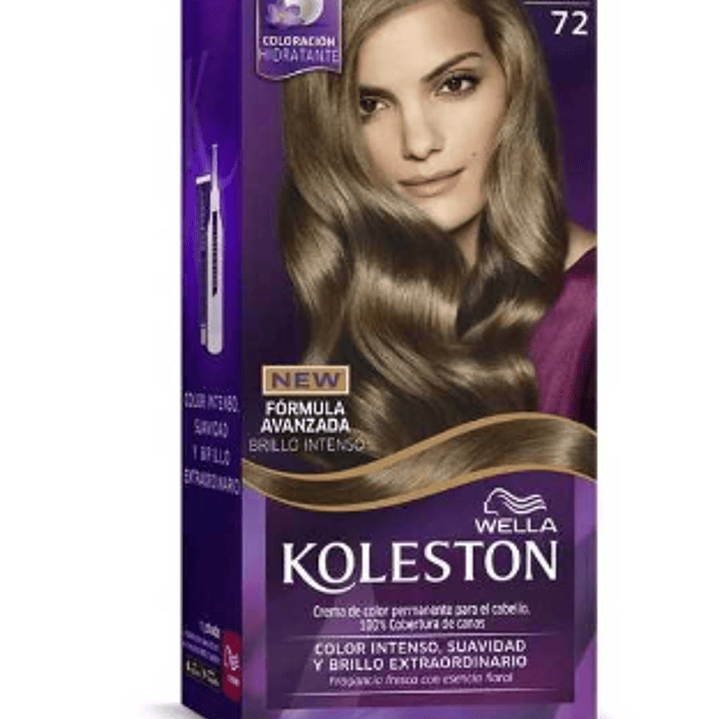 Tinte para el cabello Koleston New  72 Rubio Mate Mediano + activador. 1