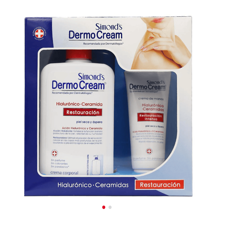 DermoCream Estuche Hialurónico+Ceramidas 400 ml + Pomo 80 ml. Simond's 1