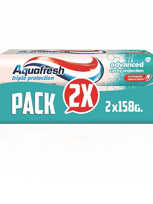 Crema dental Aquafresh Advance Pack 2 Unidades 158 g.