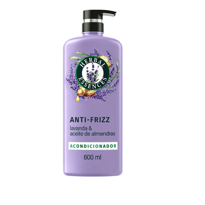 Herbal Essences Acondicionador Anti-frizz Lavanda & Aceite de almendras 600 ml. 1