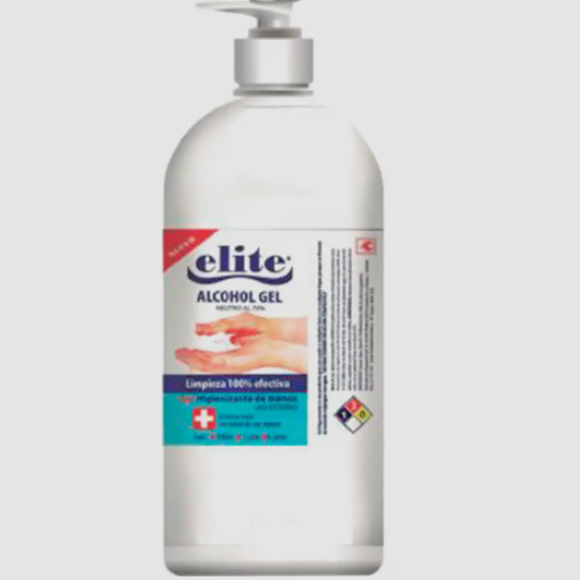 Alcohol Gel con válvula 1 Litro. Elite 1