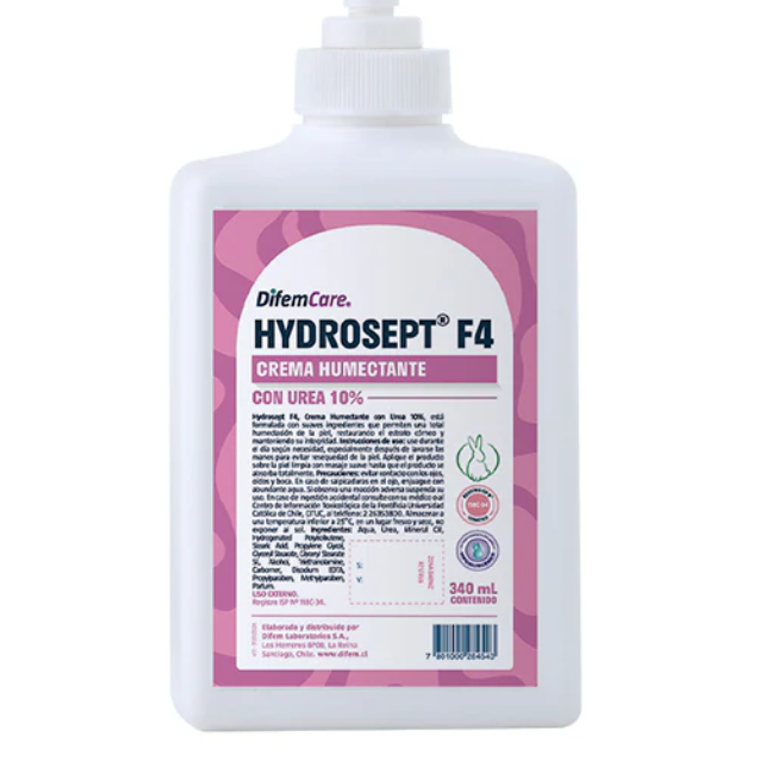 Hydrosept F4 Crema humectante Úrea 10 % 340 ml. DifemCare 1
