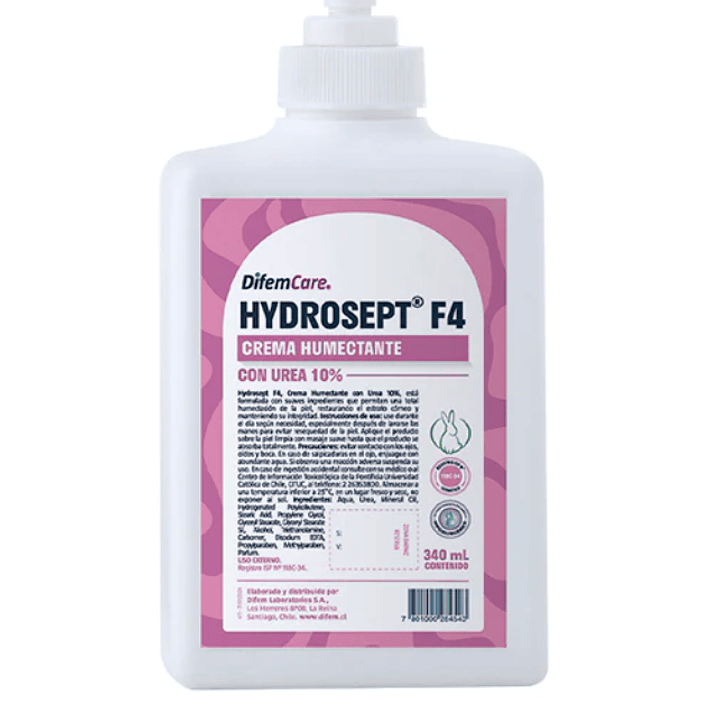 Hydrosept F4 Crema humectante Úrea 10 % 340 ml. DifemCare 1
