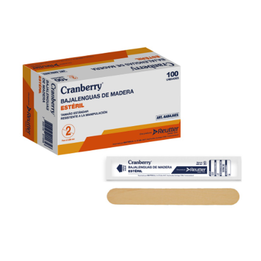 Bajalenguas de madera esteril 100 Unidades. Reutter 1