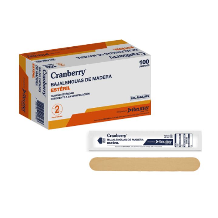 Bajalenguas de madera esteril 100 Unidades. Reutter 1