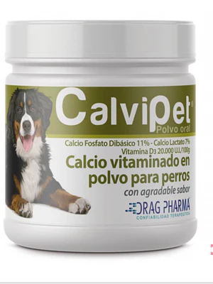 Calvipet Calcio vitaminado en polvo para perros 100 g.