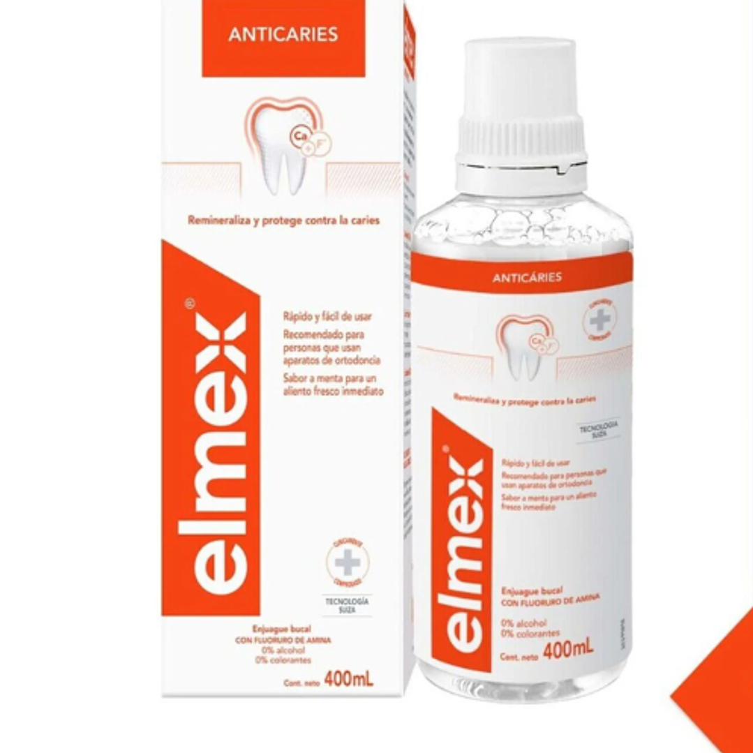 Enjuague bucal Elmex Anticaries 400 ml. 1