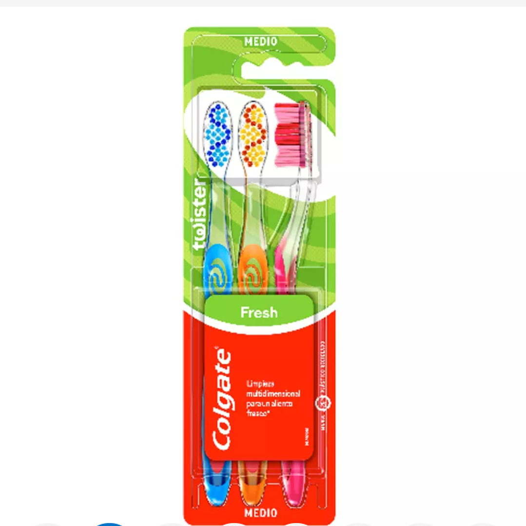 Cepillo de dientes colgate Twister 3 Unidades. 1