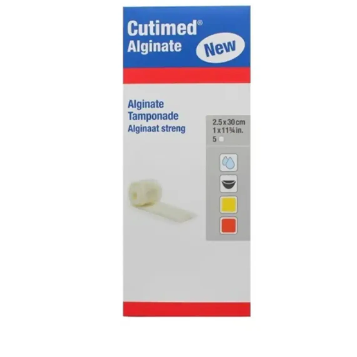 Cutimed Alginate Mecha 2.5 cm x 30 cm 5 Unidades. 1