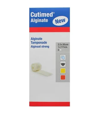 Cutimed Alginate Mecha 2.5 cm x 30 cm 5 Unidades.
