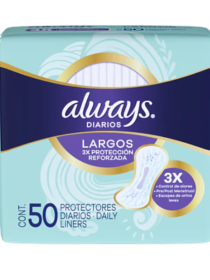 Always Protectores diarios largos 50 Unidades.