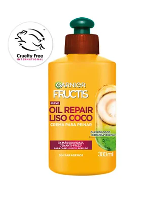 Garnier Fructis Crema de peinar Oil rpair liso coco 300 ml.