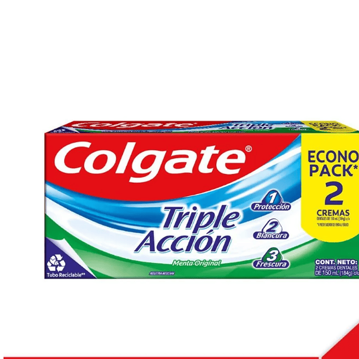 Pasta dental Colgate Triple acción 150 ml Pack 2 Unidades. 1