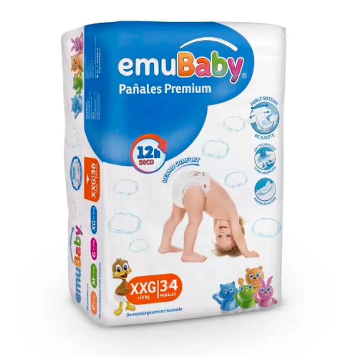 Emubaby Pañal Premium XXG 34 Unidades. 1