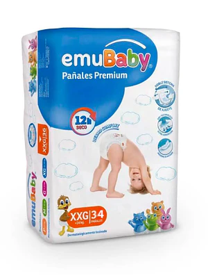 Emubaby Pañal Premium XXG 34 Unidades.