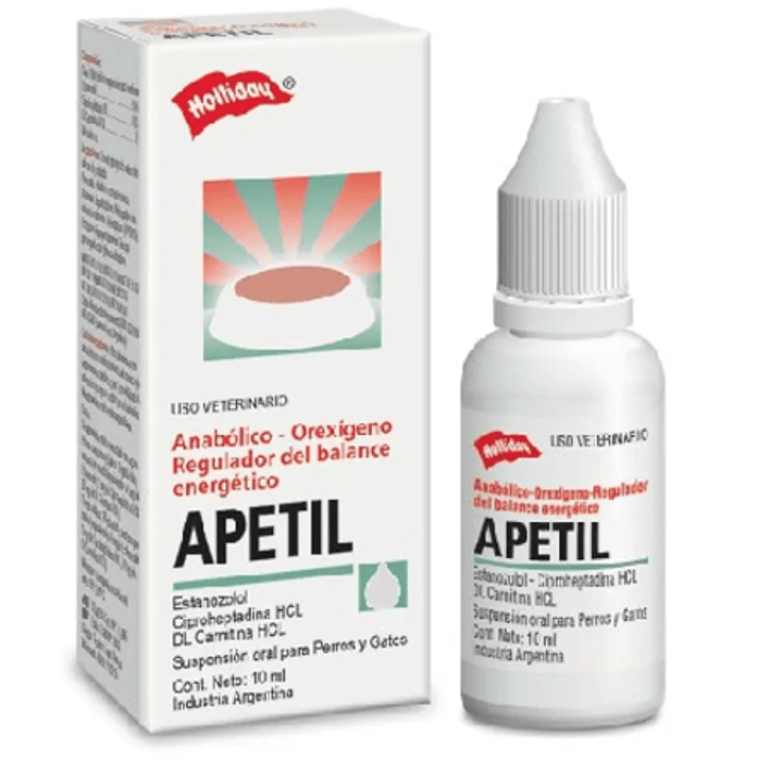 Apetil Anabólico 10 ml. Uso veterinario 1