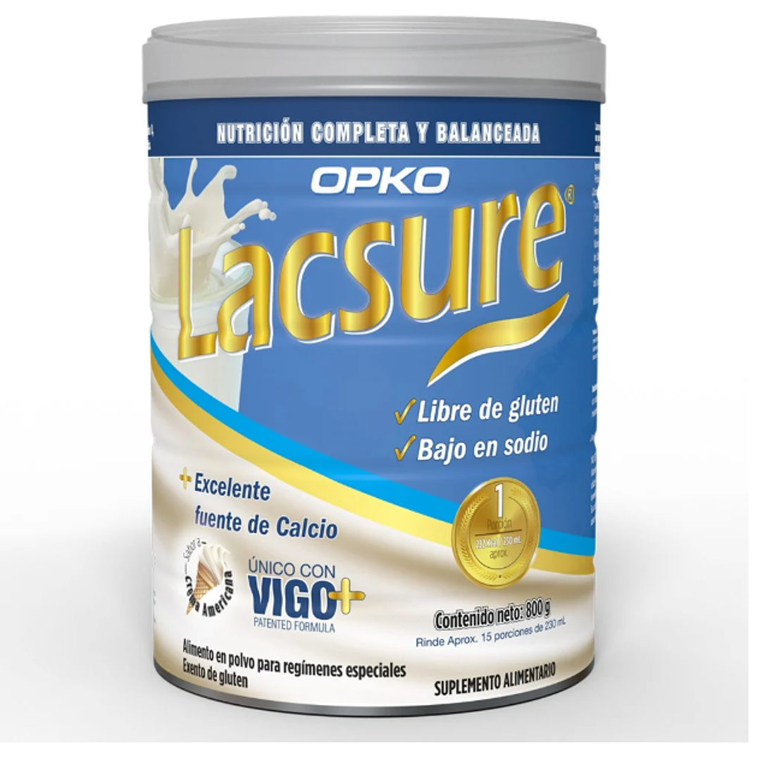 Lacsure Pvo por 800  gramos Opko 1