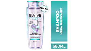 Elvive Pure Shampoo Hidra hidratante 680 ml. L'oréal