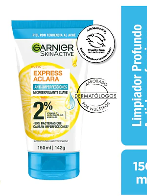 Garnier Skin Active Limpiador prfundo Anti-imperfecciones 150 ml.