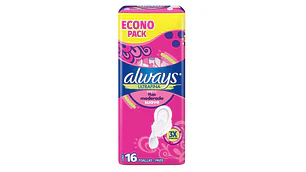 Always Toalla higiénica Ultrafina Flujo moderado suave 16 Unidades.