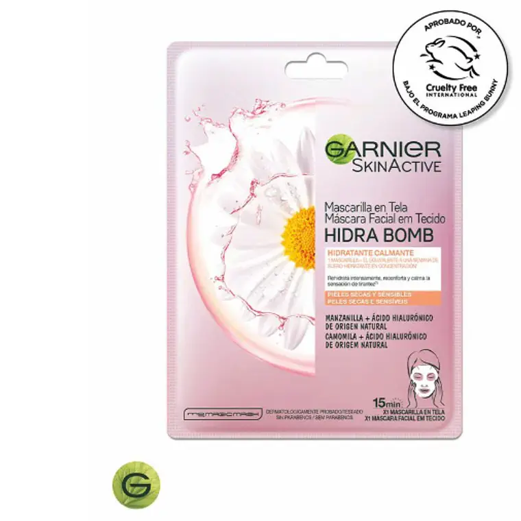 Garnier Skin active Mascarilla Hidra bomb Manzanilla. 1