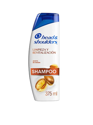 Head & shoulders Shampoo Limpieza y revitalización Aceite de Argán 375 ml.