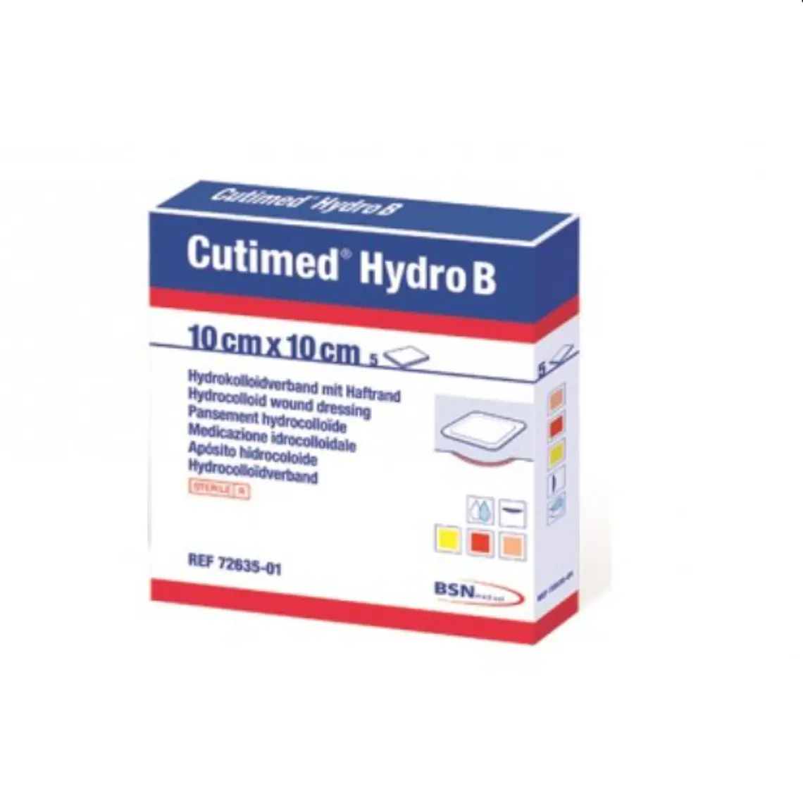 Cutimed Hydro B Apósito Hidrocoloide Estéril 10 x 10cm  5 Unidades. 1