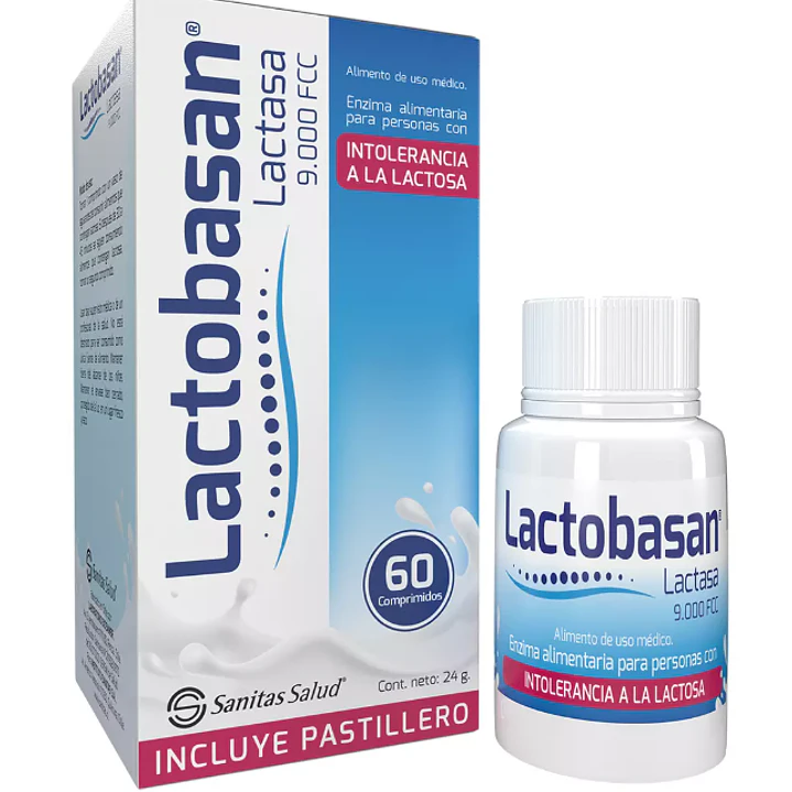 Lactobasan (Lactasa)  9000 Fcc comprimidos por 60 1