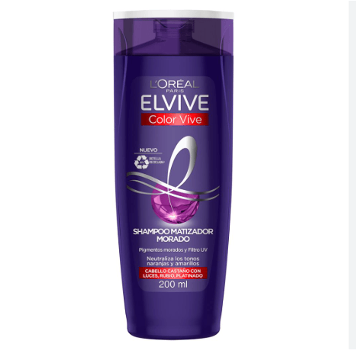 Elvive Shampoo matizador morado 200 ml. L'oréal 1
