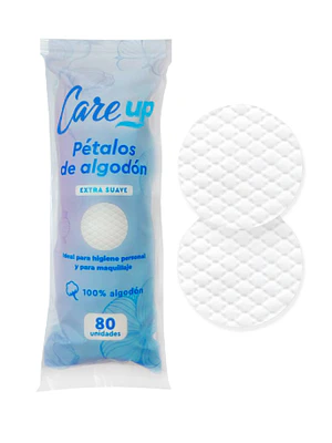 Pétalos de algodón Care Up Extra suave 80 Unidades.