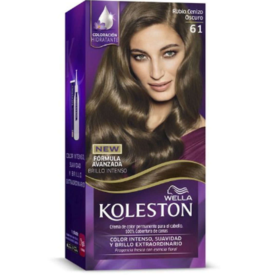 Tinte para el cabello Koleston New 61 Rubio ceniza oscuro. 1